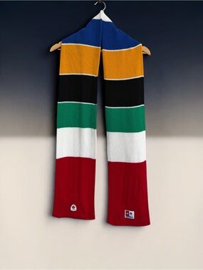 Vintage HBC Hudson’s Bay Olympic Scarf | Iconic Point Blanket Stripes